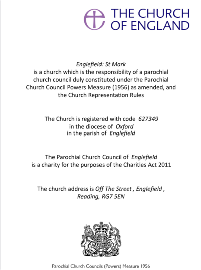 certificate charitable status